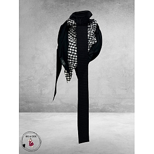 VINCENZO ALLOCCA Sjaal Zwart/Wit Ruitje